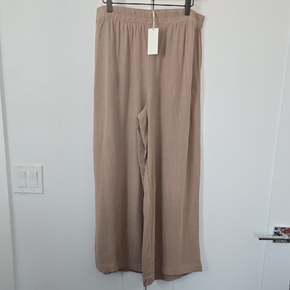 Z Supply Iced Coffee Scout Linen Rayon Pants